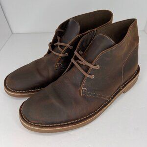 Clarks Mens Bushacre Brown Lace Up Ankle Dessert Size 12 M Chukka Boots